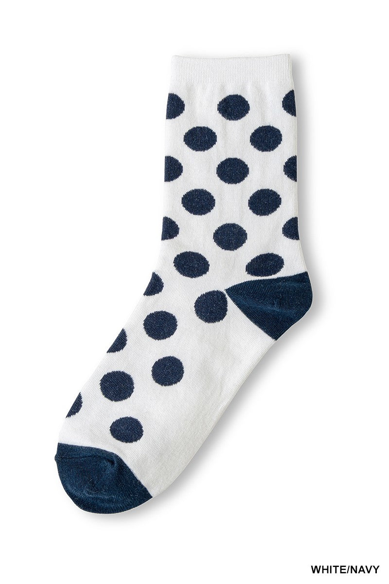 Polka Dot Crew Socks