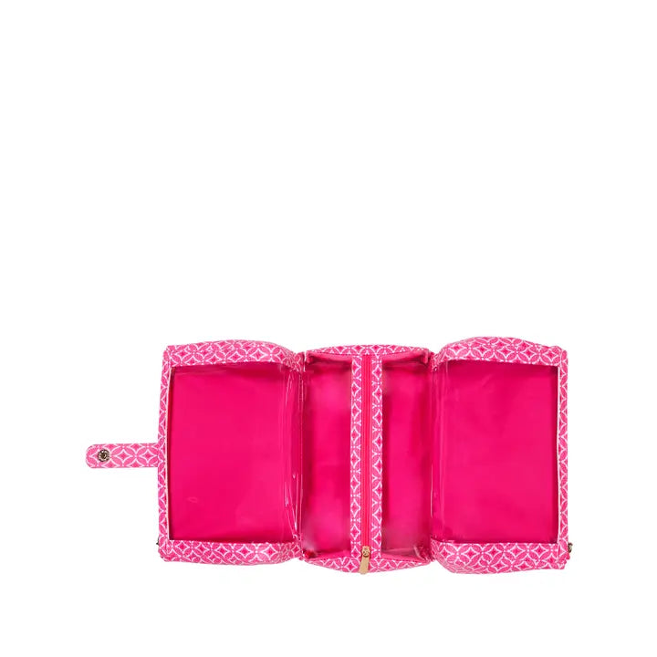 Geo Lay Flat Travel Makeup Bag