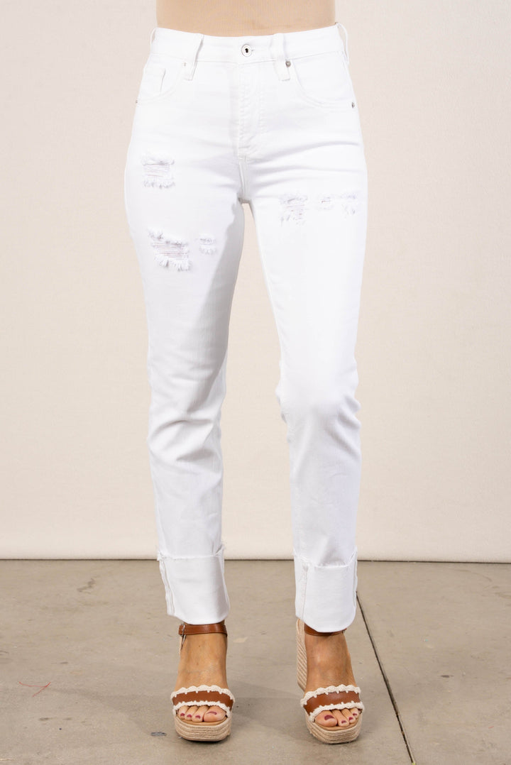 Mica Denim | Kimberly High Rise Slim Straight Leg Jeans