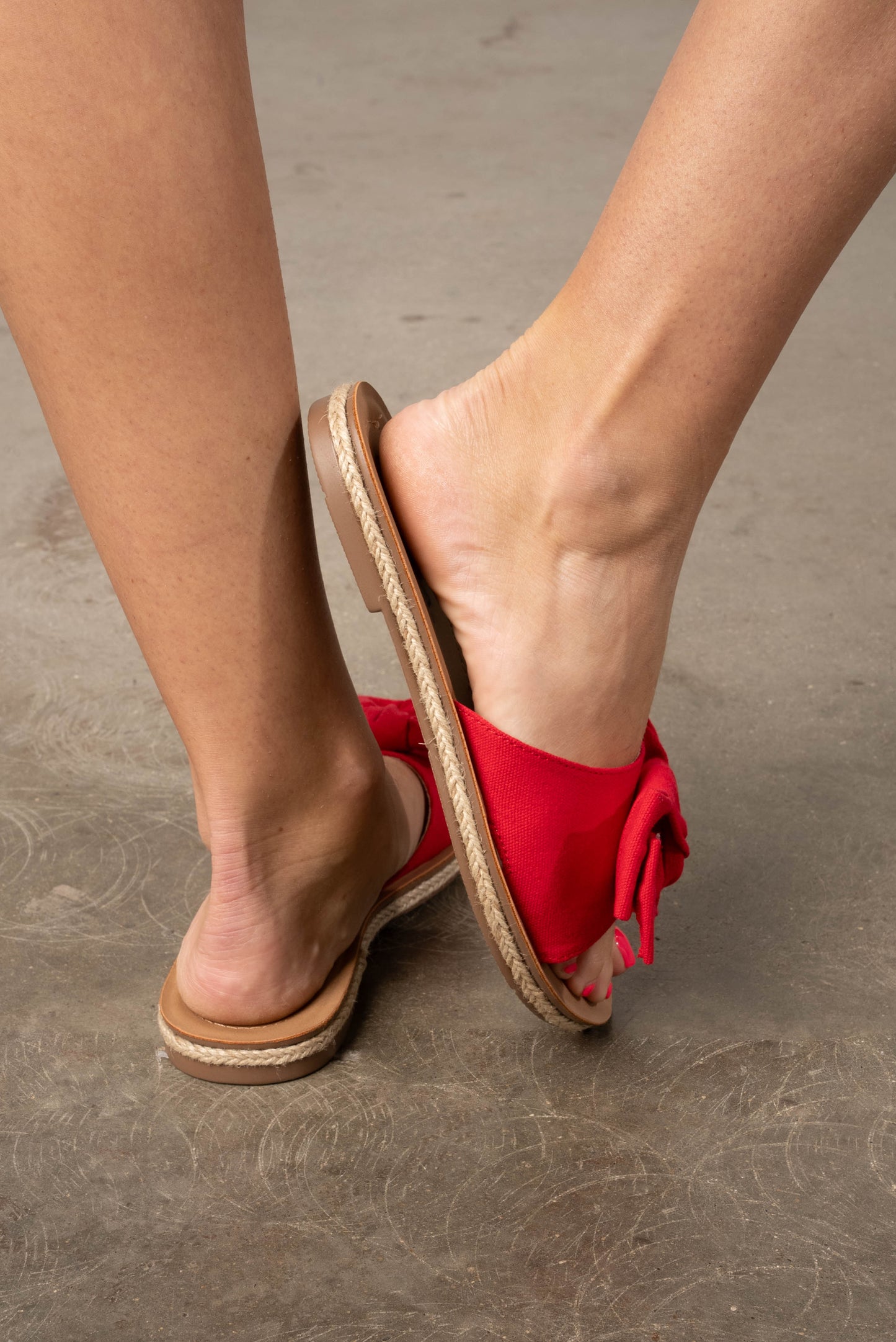 Soda | Script Bow Slide Sandal