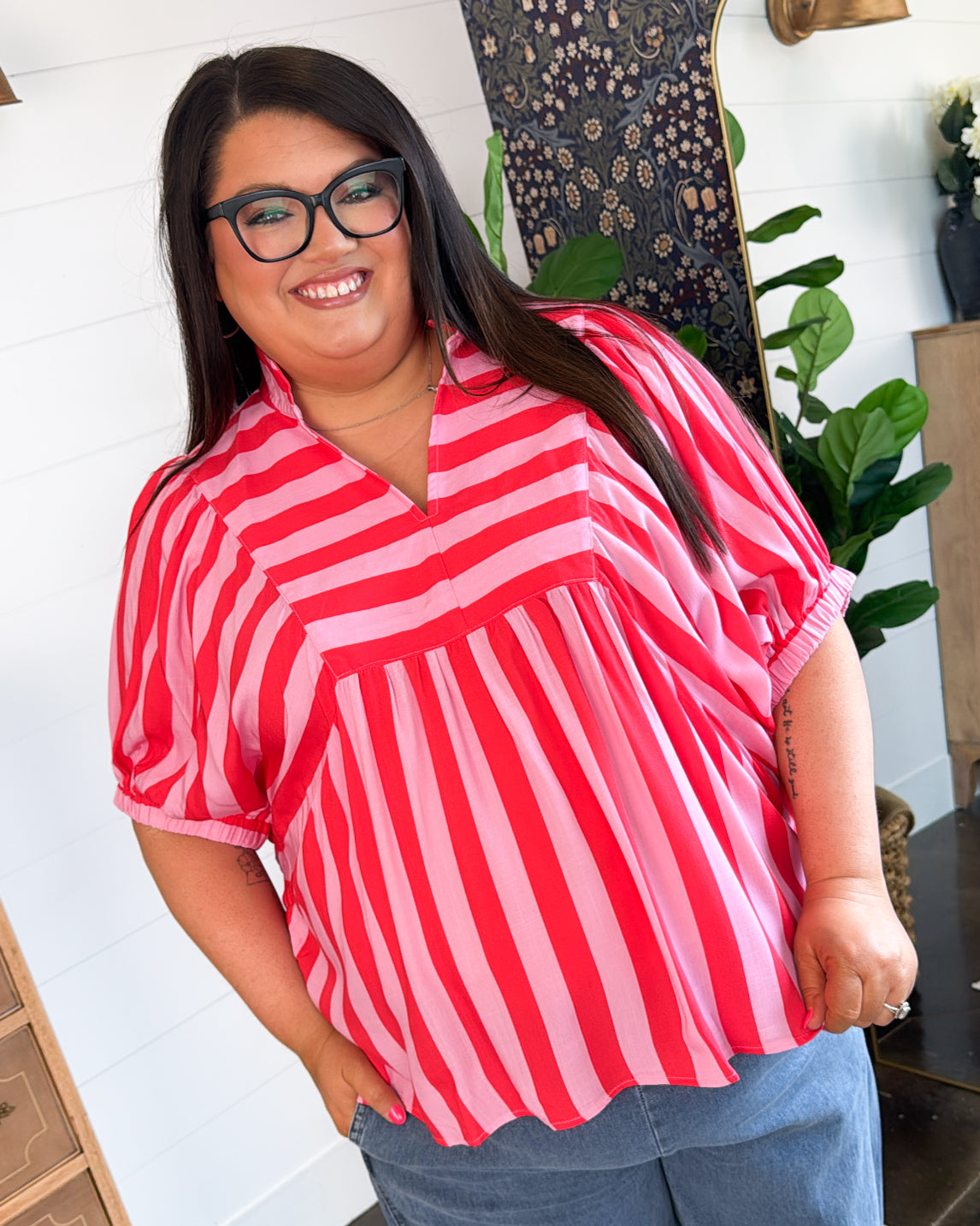 Barefoot In The Sand Striped Dolman Shirt