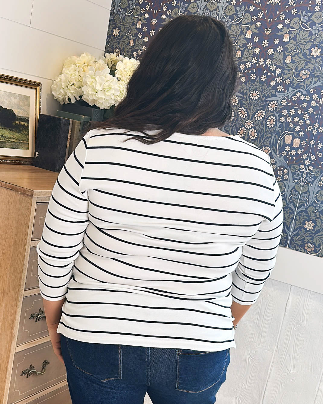 Nautica Lover Striped Boat Neck Top