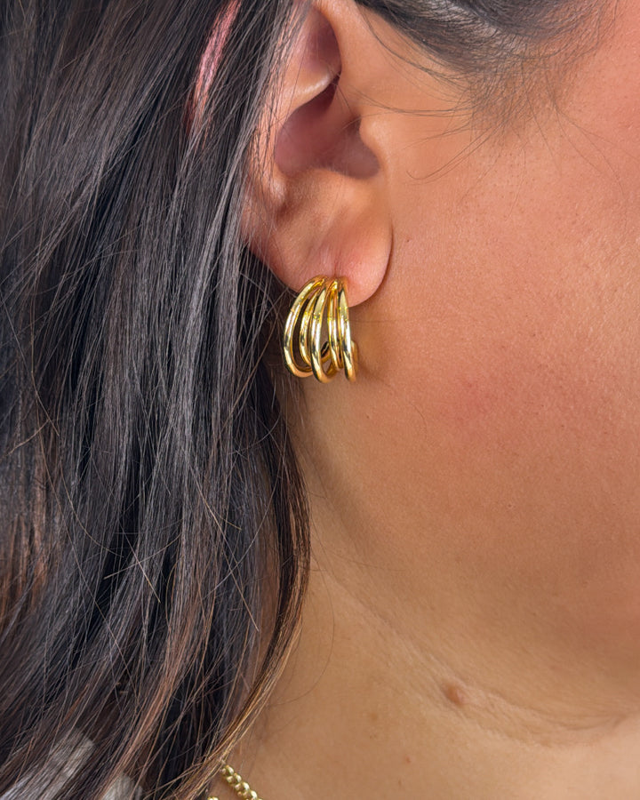 Layered Love Hoop Earrings