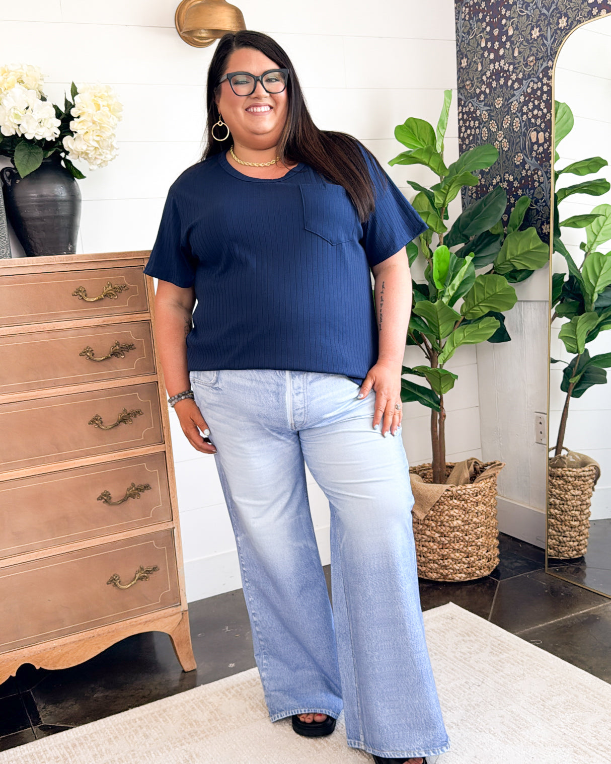 Dear Scarlett Zenim High Rise Wide Leg Pants