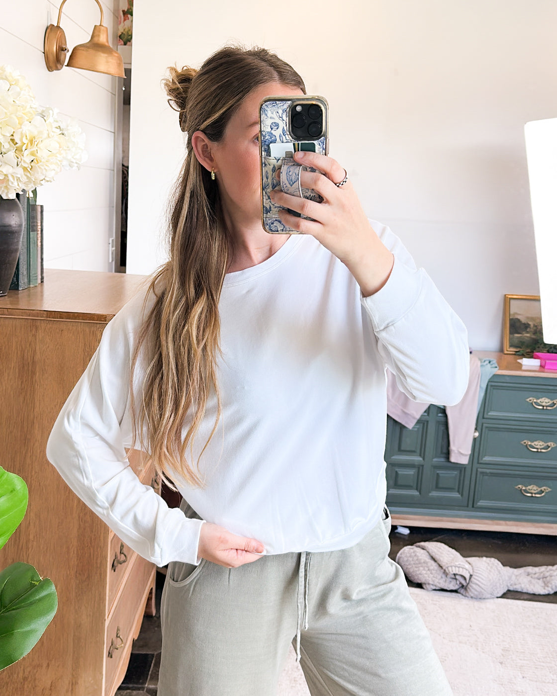 Chasing Joy Back Seam Dolman Top