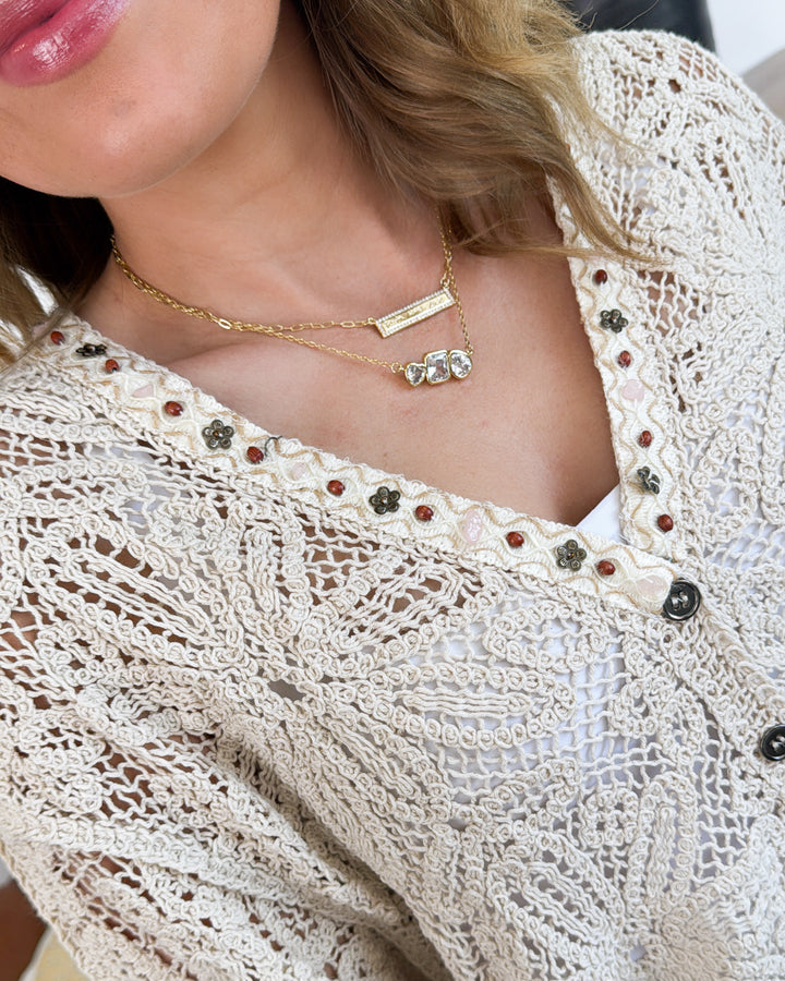 Crystal Love Trio Necklace