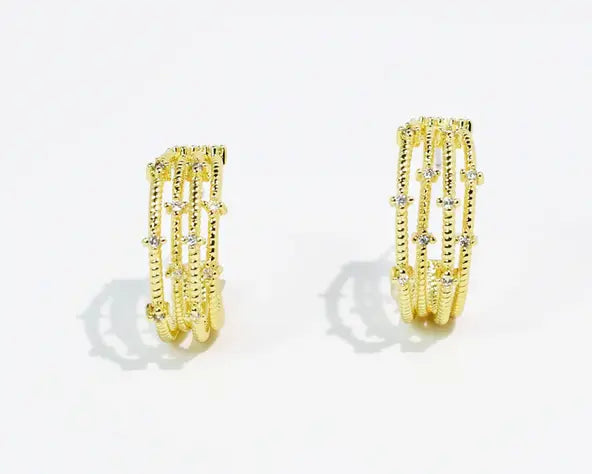 Treasure Jewels | Crystal Twist Hoop Earrings