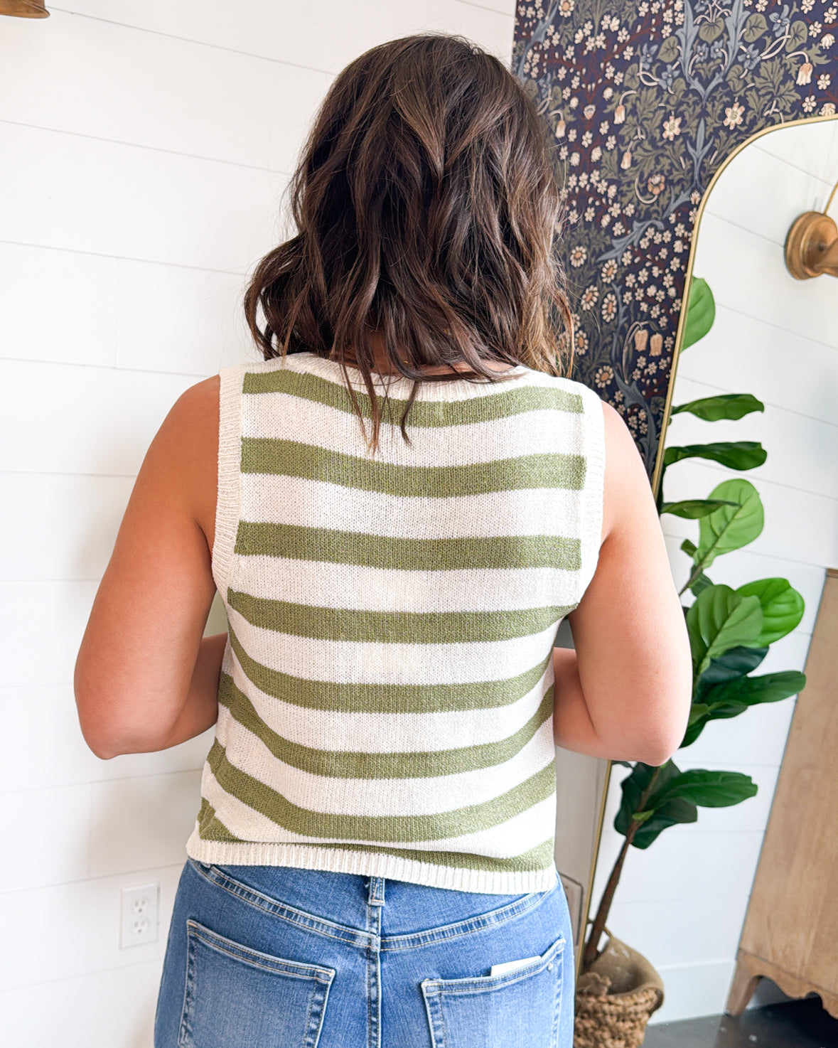 Portside Perfect Striped Button Up Sweater