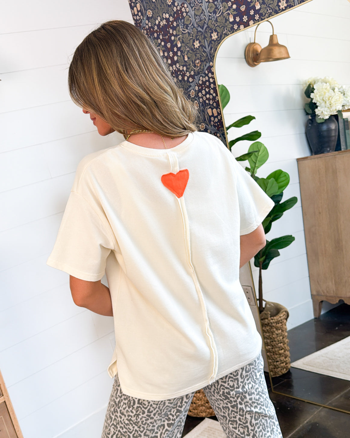 My Colorful Heart Rainbow Patch Tee