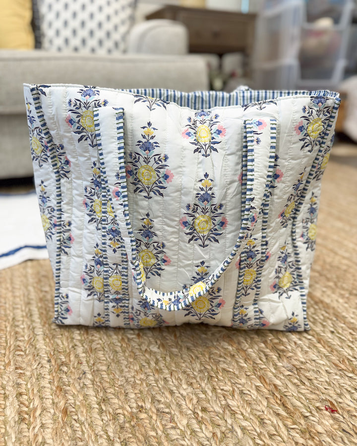 Weekend Market Quilted Tote Bag