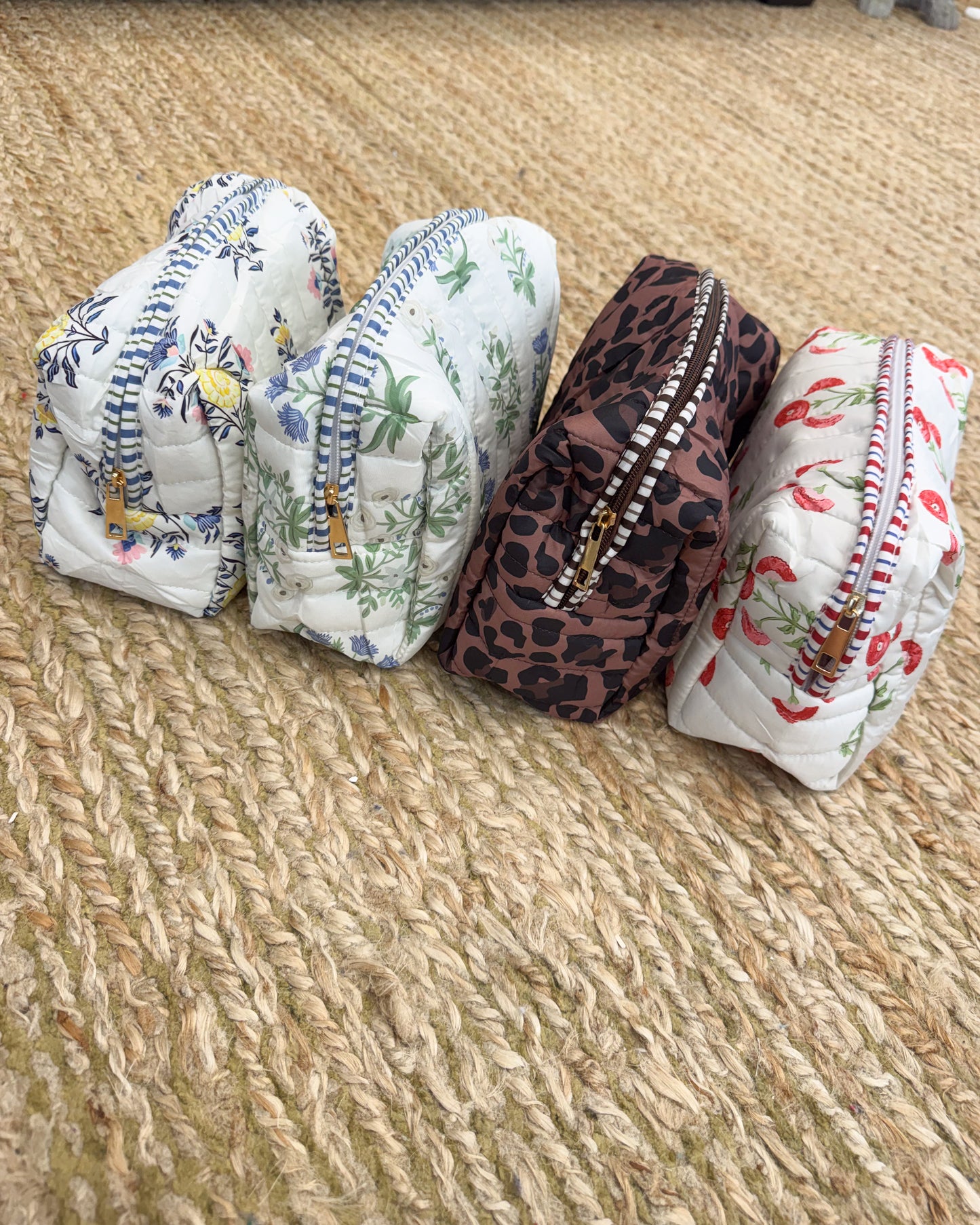Weekend Primping Quilted Makeup Bag