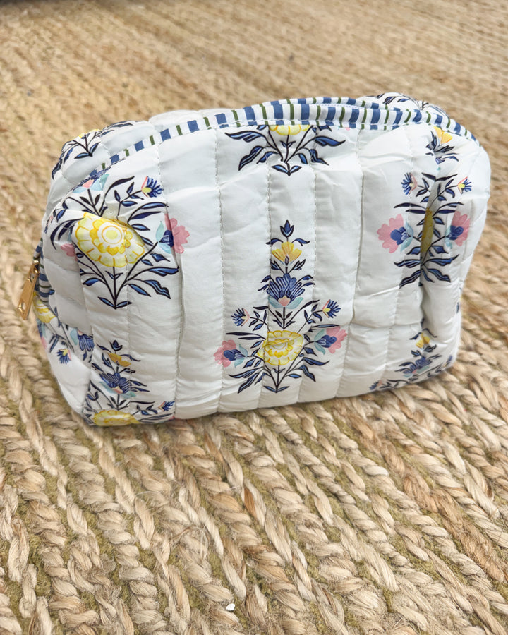 Weekend Primping Quilted Makeup Bag