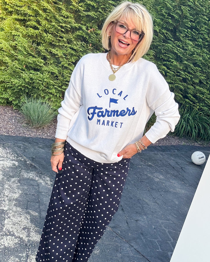 Fresh Find Local Farmers Market Knit Sweater