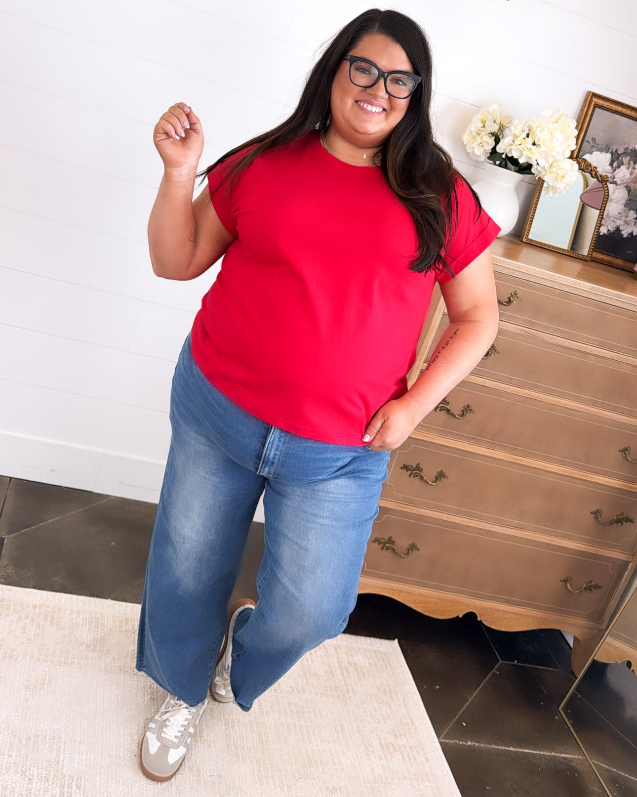 Timeless + True Cuffed Dolman Sleeve Tee