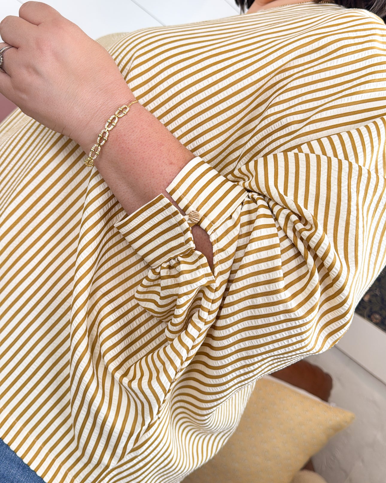 Sedona Sunrise Striped Batwing Sleeve Blouse