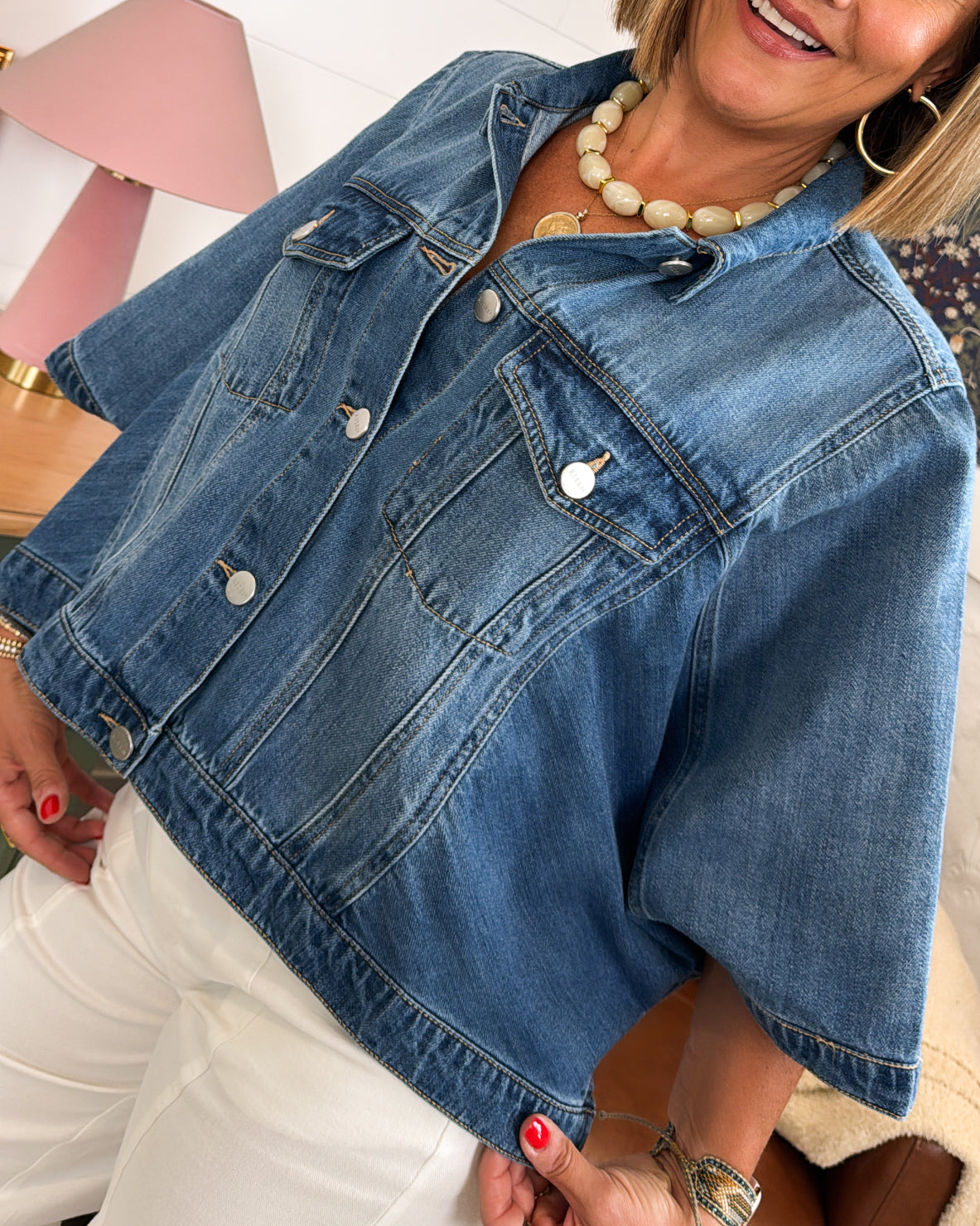 Risen Denim | Winsome Cape Style Denim Jacket