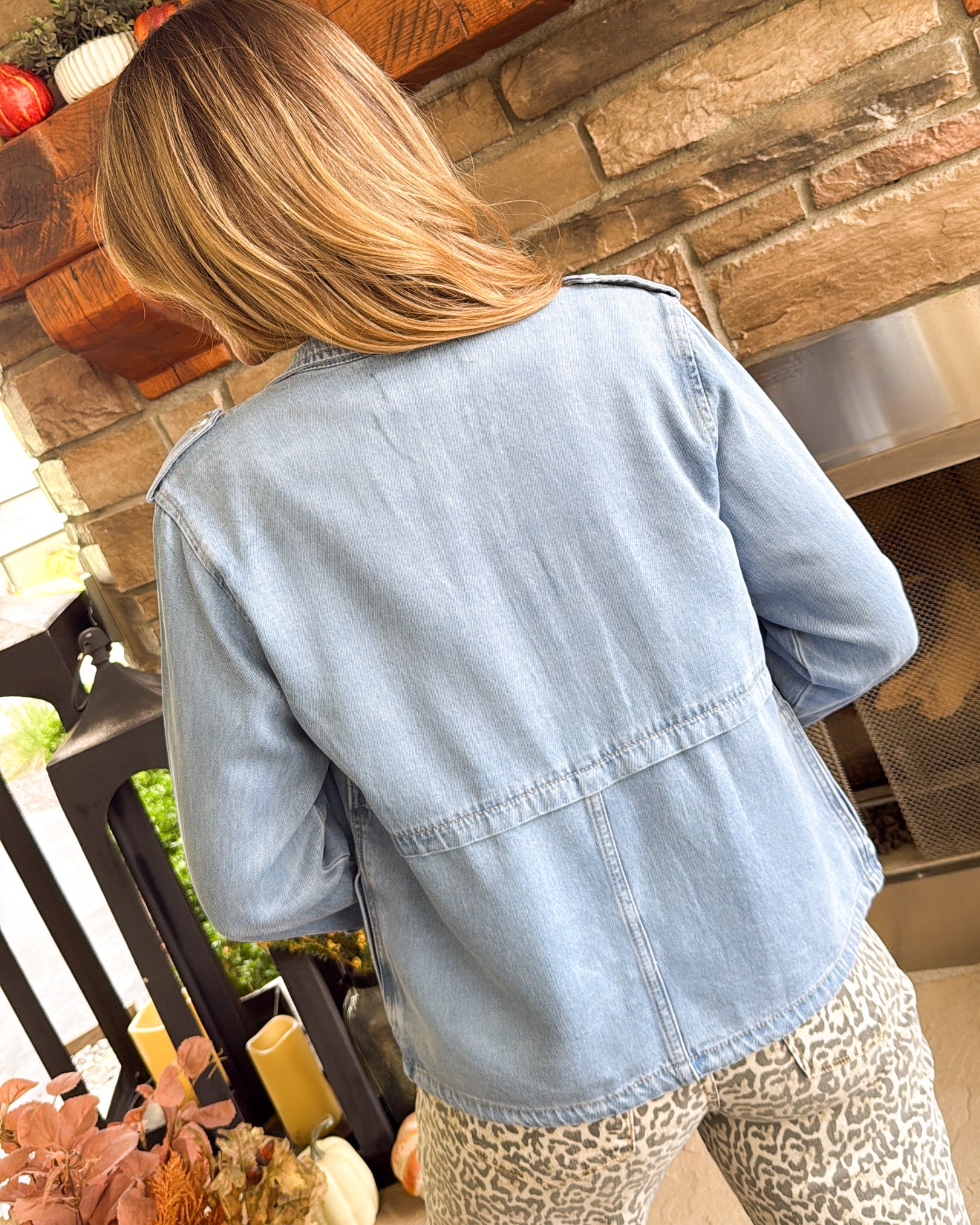 Mica Denim | Charlee Chambray Drawstring Jacket