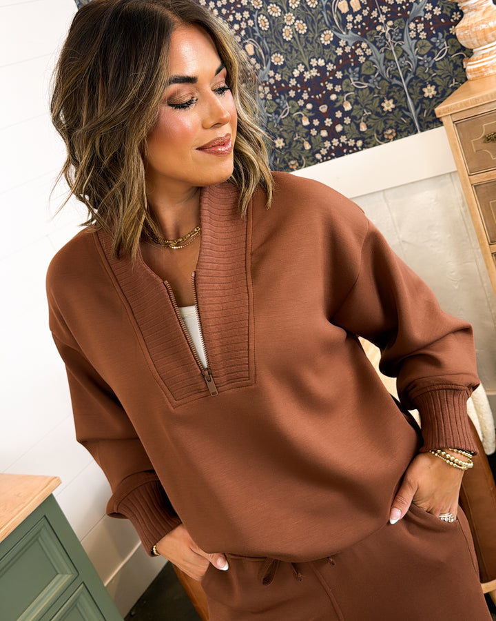 Comfort Zone Modal Half Zip Pullover