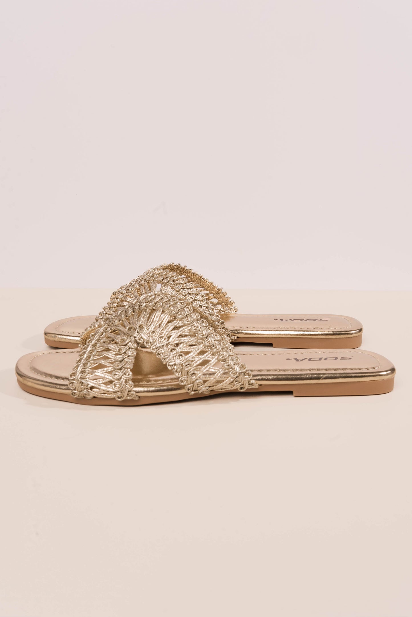 Soda | Martina Raffia Slide Sandal