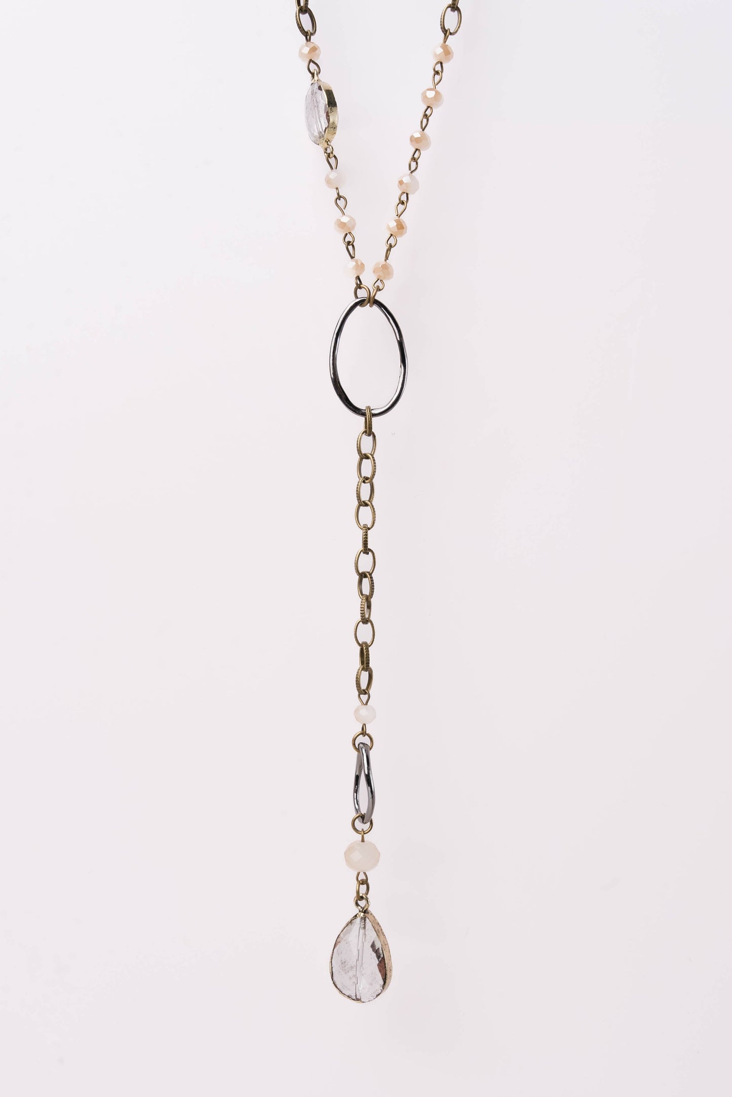 CZ Chandelier Pendant Lariat Necklace