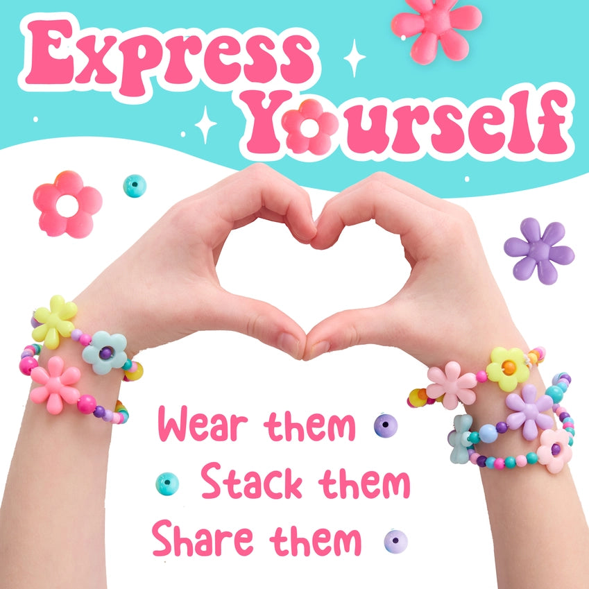 Kids Beaded Flower Bracelet Kit