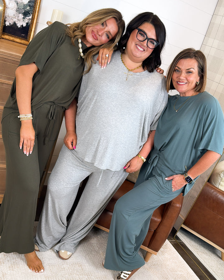 Easy Living Ribbed Top + Pants Set