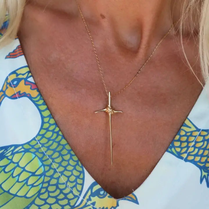 The Crown Cross Pendant Necklace
