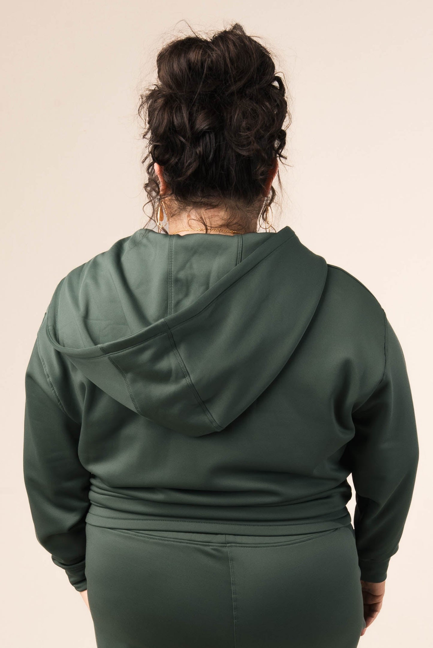 Split Neck Hooded Pullover