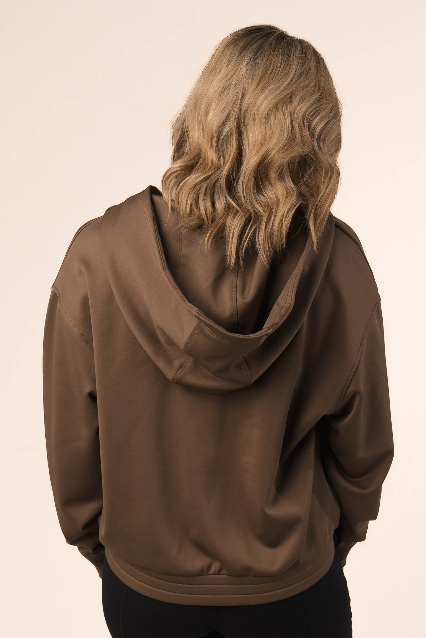 Split Neck Hooded Pullover