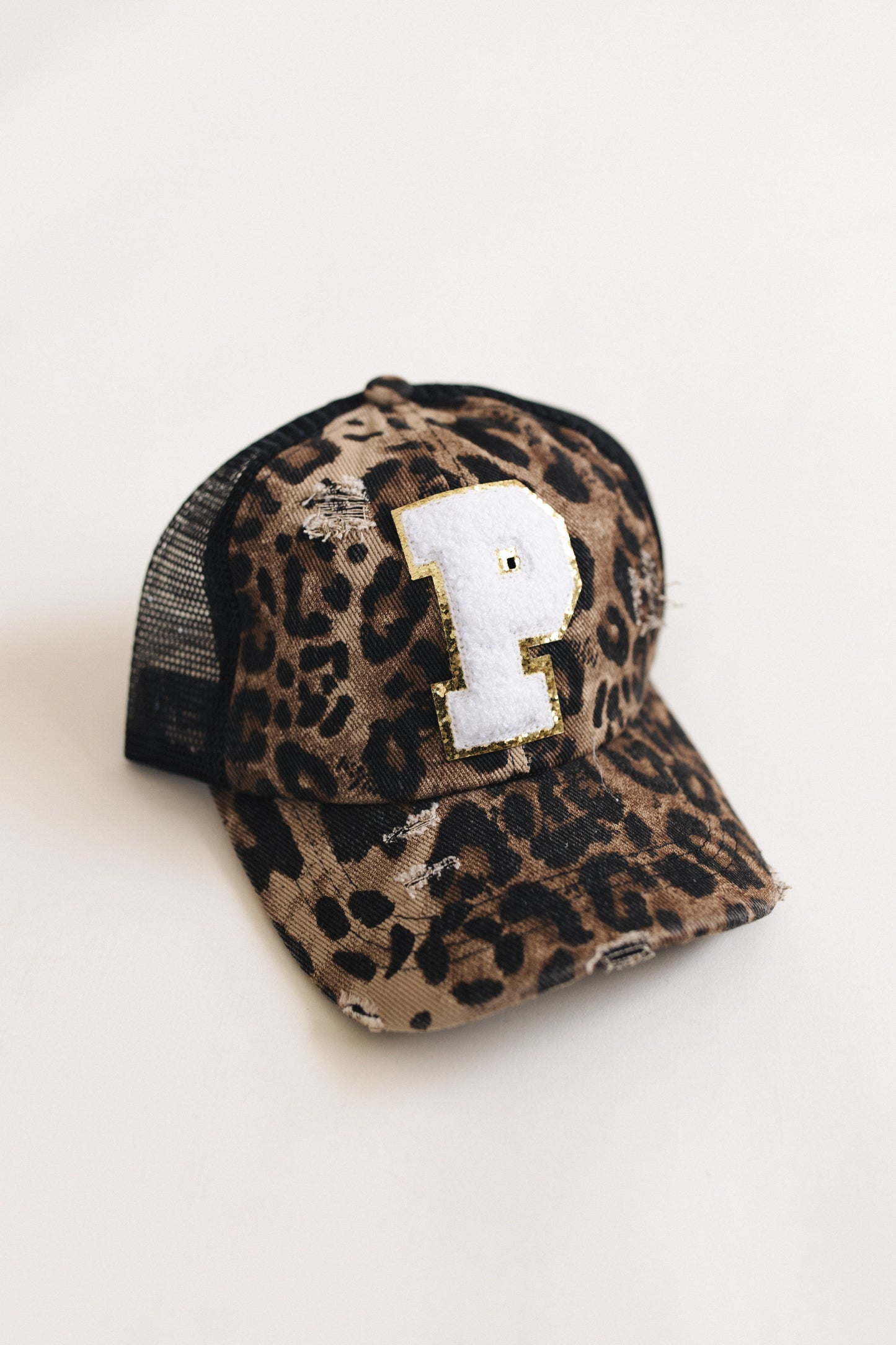 Distressed Initial Patch Baseball Hat *Final Sale*
