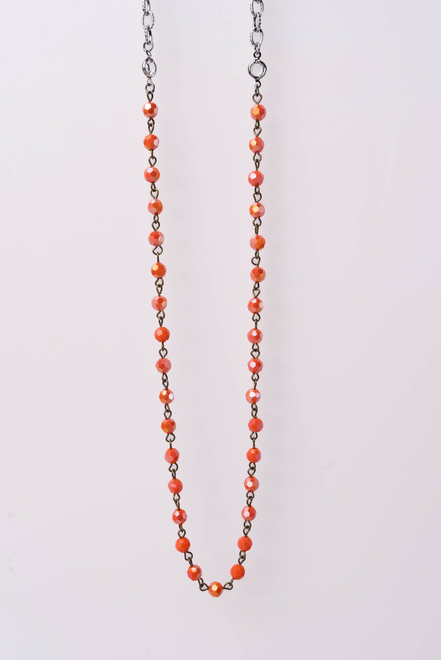 Long Glass Beaded Necklace