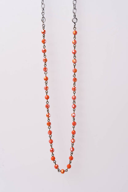 Long Glass Beaded Necklace