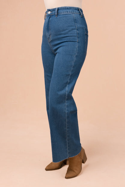 Anniewear | Briar High Rise Cropped Wide Leg Jeans