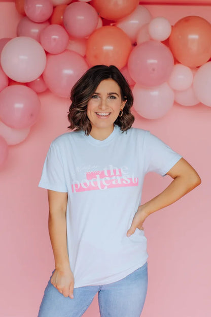 Glamour Farms The Podcast Graphic Tee in Blue *Final Sale*