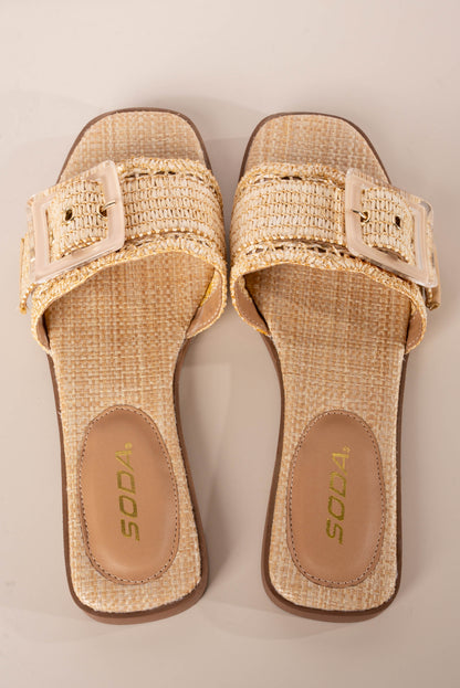 Soda | Nayan Raffia Slide Sandal