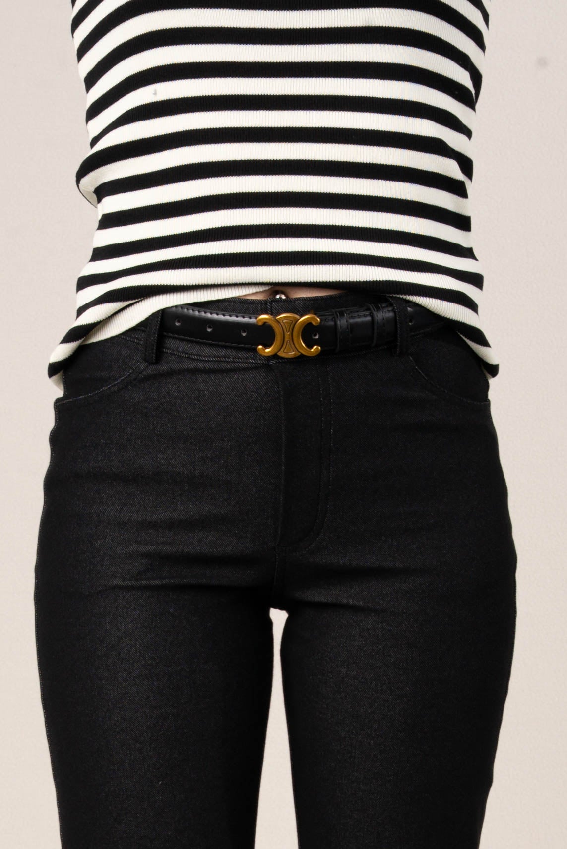 Double C Skinny Buckle Belt