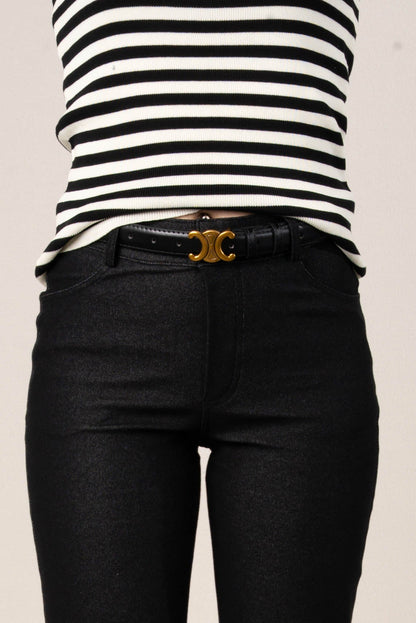 Double C Skinny Buckle Belt