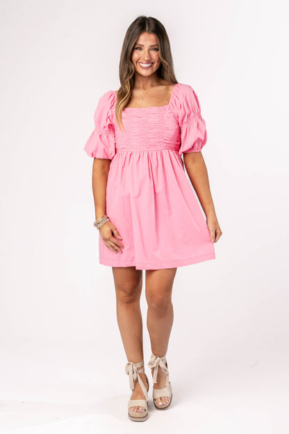 Smocked Square Neck Dress *Final Sale*