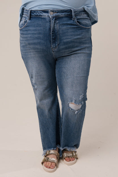 Risen Denim | Nova High Rise Crop Bootcut Jeans