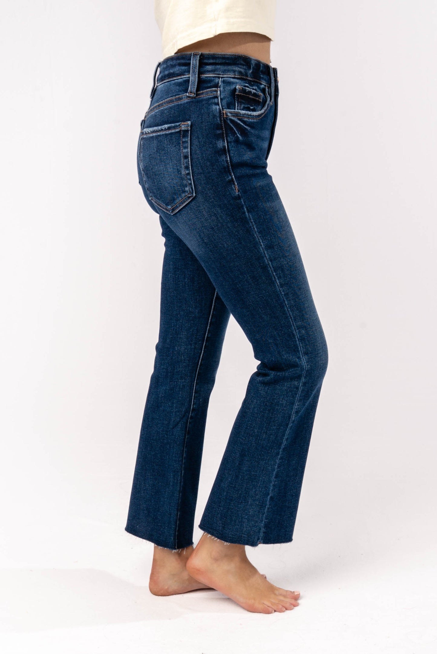 Lovervet High Rise Crop Flare Jeans