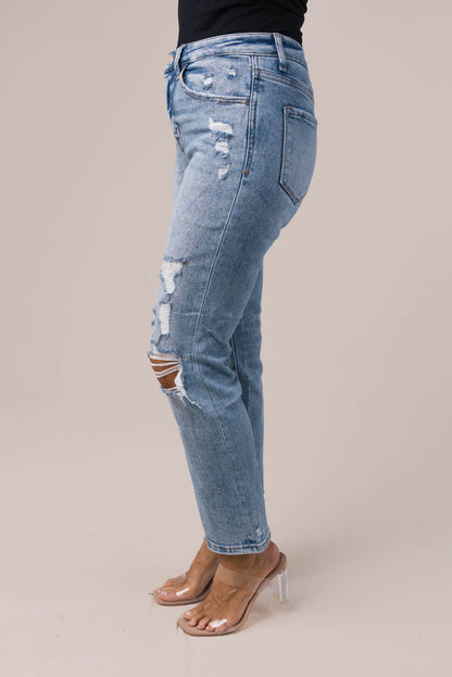 Lovervet by VERVET | Aliyah High Rise Crop Straight Leg Jeans