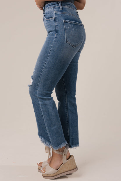 Risen Denim | Nova High Rise Crop Bootcut Jeans
