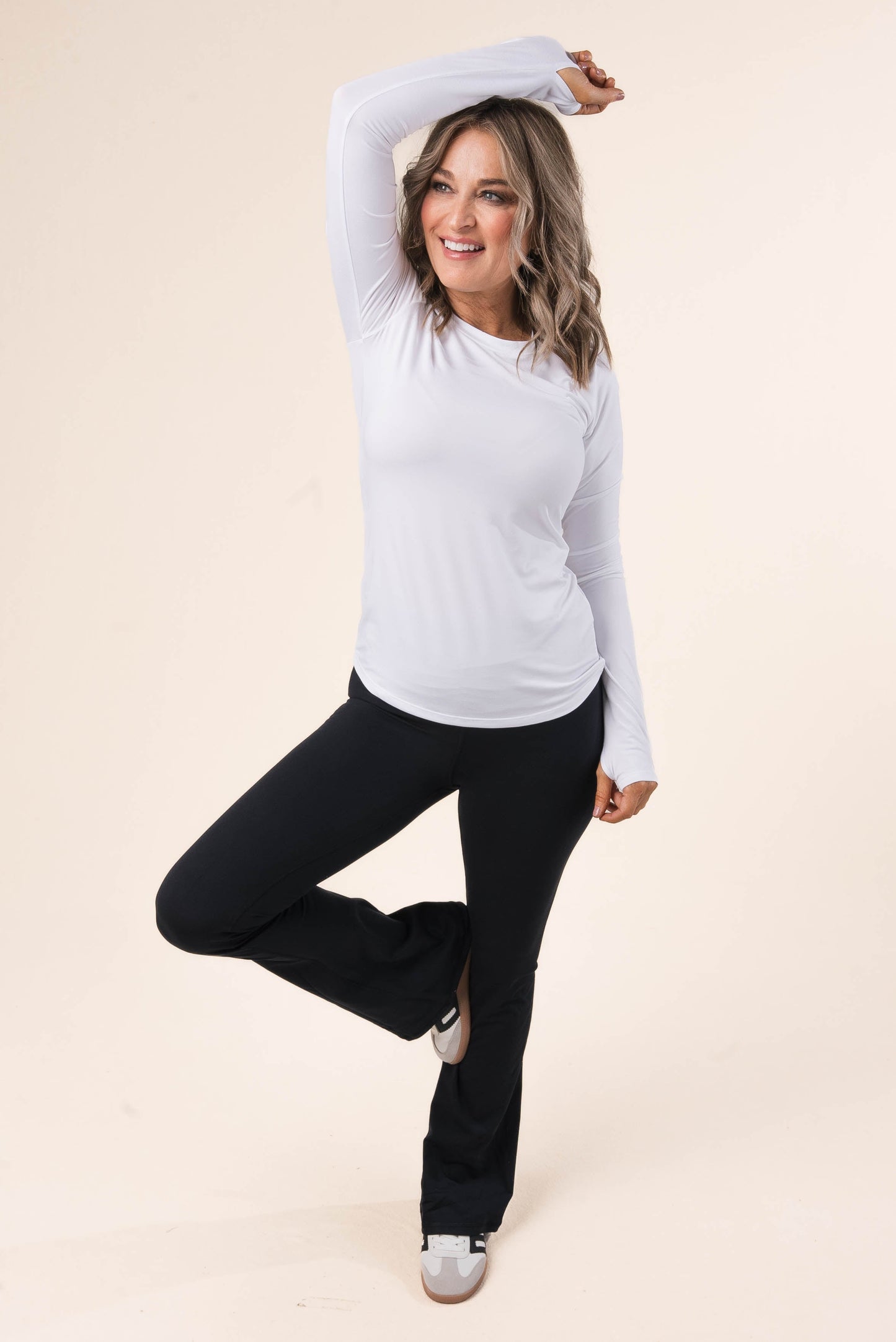 Ruched Waist Flared Yoga Pants