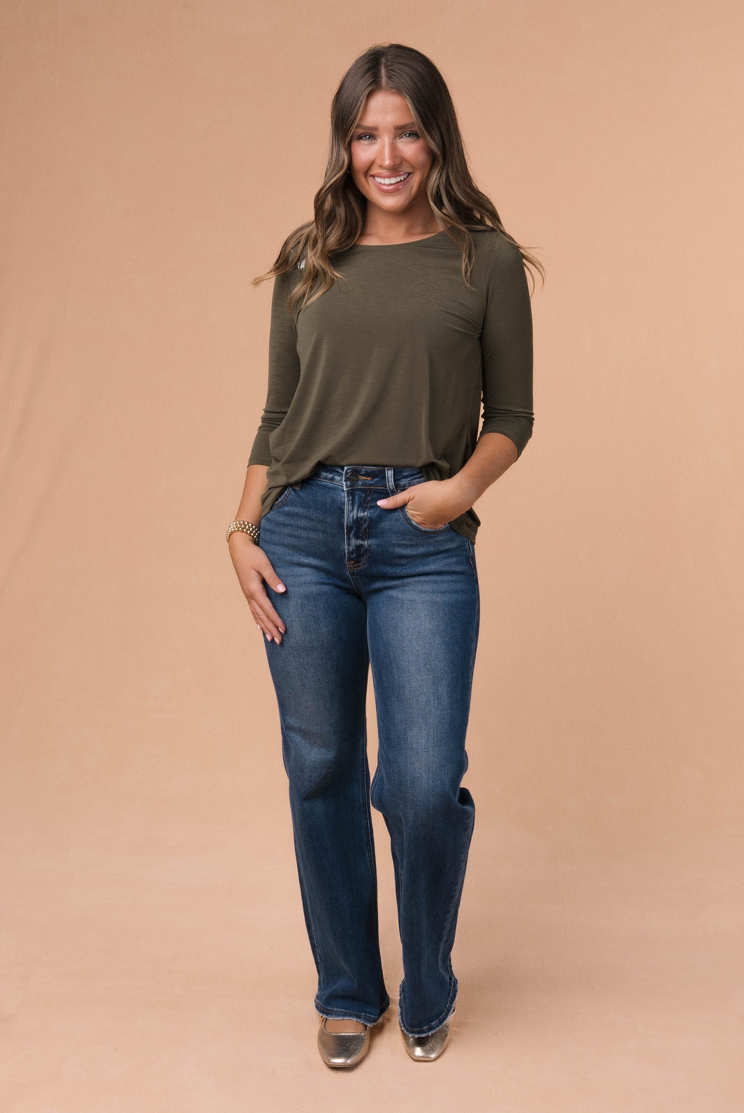 Risen Denim | Adele High Rise Straight Leg Jeans