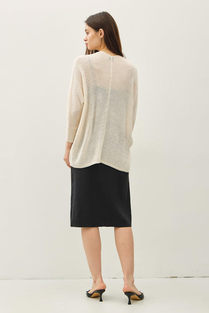 The Arden Rib Knit Dolman Cardigan