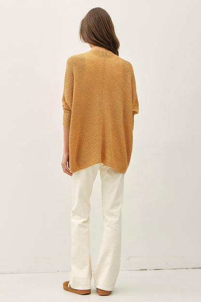 The Arden Rib Knit Dolman Cardigan