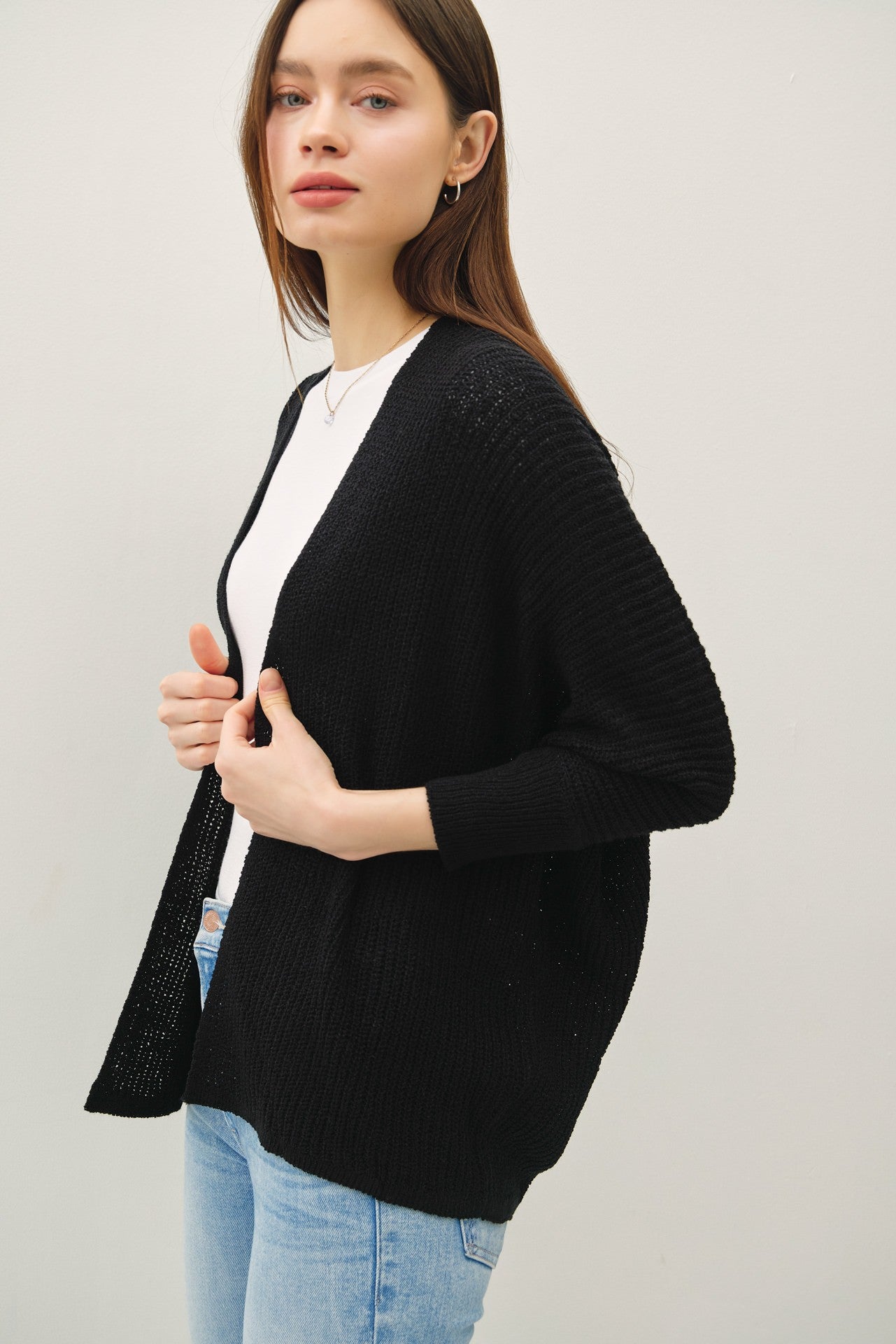 The Arden Rib Knit Dolman Cardigan