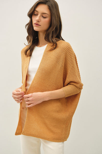 The Arden Rib Knit Dolman Cardigan