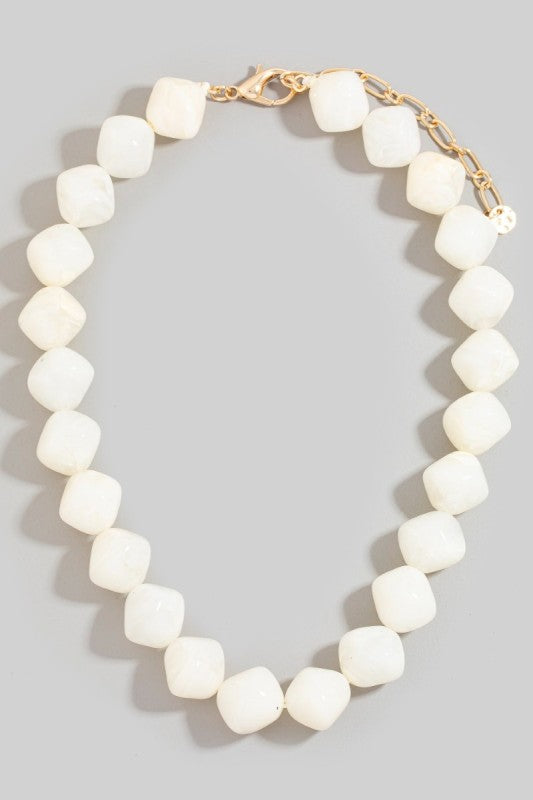 Zanzibar Marble Beaded Statement Necklace