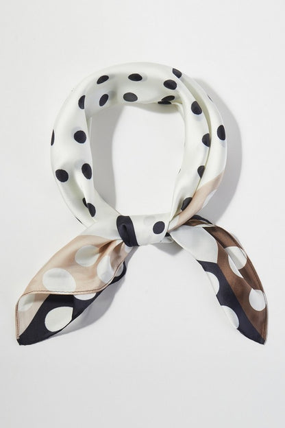 When In Rome Satin Polka Dot Scarf